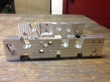Automotive attribute checking fixture, 5-axis CNC machined.